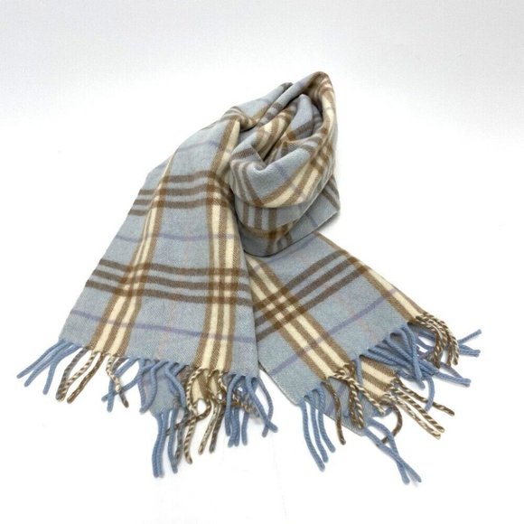AUTHENTIC BURBERRY check New tag/fringe Fashion Accessories Scarf Wool / - Picture 2 of 6